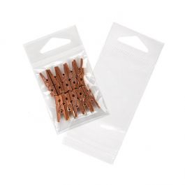 Headerbeutel 5.1x6.4cm laminiert und wiederverschließbar (500 Stück) [J2LAM]