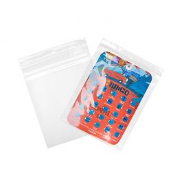 Druckverschlussbeutel mit Euroloch 20.5x25.5cm Transparent PP 50 Mikron (100 Stück) [ZR810]