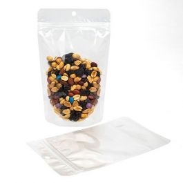 Standbodenbeutel Transparent 13x7.9x20.6cm | 110 Gramm mit Aufhängeloch (100 Stück) [ZBG3H]