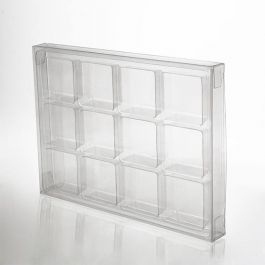 Schachteln für handgemachte Süßigkeiten für 12 Stück 10.3x2x13.8cm Transparent (25 Stück) [CNDY270]