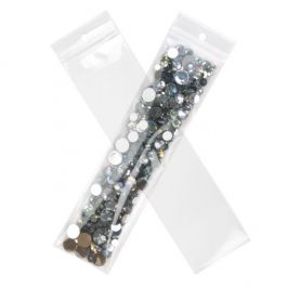 Druckverschlussbeutel mit Aufhängeloch 5x20.5cm Transparent PP 75 Mikron (100 Stück) [Z3R28]