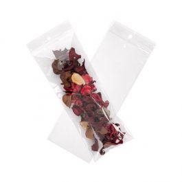 Druckverschlussbeutel mit Euroloch 7.5x20.5cm Transparent PP 50 Mikron (100 Stück) [ZR38V]