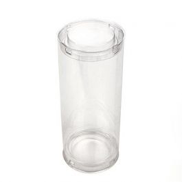 Kristallklare Geschenkverpackung rund 6.4 x 6.4 x 15.4 cm (25 Stück) [CTRS26]