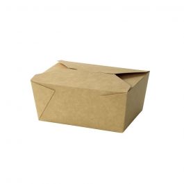 Einweg Pappe Box Braun 1200 ml (300 Stück) [GB-DFC01656]