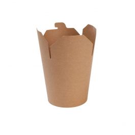 Asia-Papp Box 800 ml, Braun, PLA-coated (500 Stück) [GB-DFC06850]