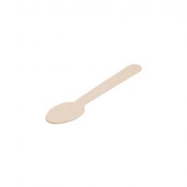 Löffel Holz klein 14 cm mit Biobeschichtung (1000 Stück) [GB-DSE06336]