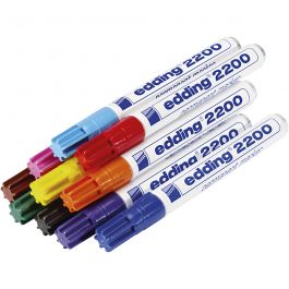 Edding Permanent-Marker, Nr. 2200, Strichstärke 1,5-3 mm, Sortierte Farben, 10 Stk/ 1 Pck [HOB-352290]