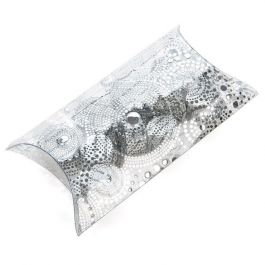 Kissenschachteln mit Silberfolie 10x4x17cm (25 Stück) [FS204]