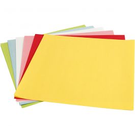 Leichtes, helles Papier, Blatt 30x30 cm, 80 g, Standard-Farben, 12 Bl./ 1 Pck [HOB-536153]