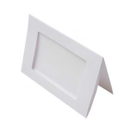 Glückwunschkarten Weiß mit 10x15 rechteckiger Schnitt - Außengröße für 10,8x15,8 bis 12,5x17,5cm Druck 240g 13x17,8cm (25 Stück) [PJ00113]