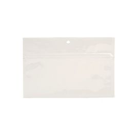 Druckverschlussbeutel Weiß Metallisiert 15x7cm mit Aufhängeloch (100 Stück) [HZBB2MW]