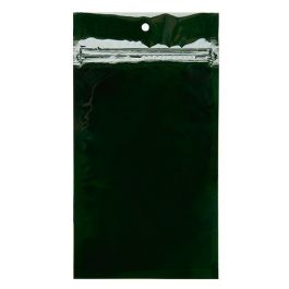 Druckverschlussbeutel Grün Metallisiert 10.2x16.5cm mit Aufhängeloch (100 Stück) [HZBB5HG]
