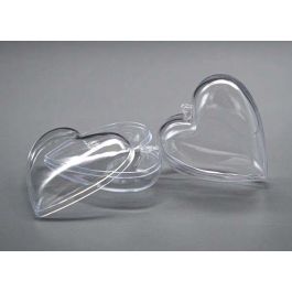 Transparentes Herz aus Plastik 10cm (25 Stück) [PEP-0708100]