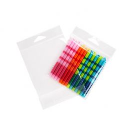 Headerbeutel Transparent 10.8x10.8cm Wiederverschließbar (100 Stück) [HB44]