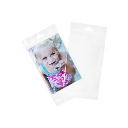 Headerbeutel Transparent 11.1x16.5cm Wiederverschließbar (100 Stück) [HB4X6T]
