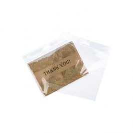 Headerbeutel Transparent 17.3x12.7cm Wiederverschließbar (100 Stück) [HB56]