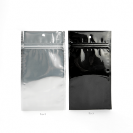 Druckverschlussbeutel Transparent/Schwarz 9.2x12.7cm mit Aufhängeloch (100 Stück) [HZBB4CB]