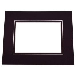Fertig-Passepartouts 10.2x16.51cm Innenrahmen Schwarz - 20.3x25.4cm Außenrahmen (25 Stück) [MD30037]