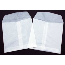 Pergamentpapier Umschläge 14x14cm Weiß/Semi-transparent (100 Stück) [G14]