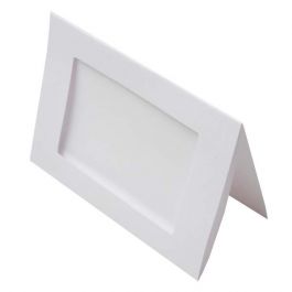 Glückwunschkarten Weiß mit 8x12 rechteckiger Schnitt - Außengröße für 10x12,5 Druck 240g 13x17,8cm (25 Stück) [PJ00111]