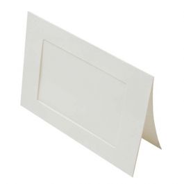 Glückwunschkarten mit Rahmen Natur 8x12cm rechteckiges Schnitt - Außengröße für 10x15 Druck 240g 13x17,8cm (25 Stück) [PJ01111]