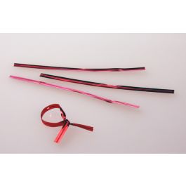 Verschluss-Streifen 15.2x0.4cm Rot metallisch Kunststoff (1,000 Stück) [TT6MR]