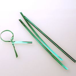 Verschluss-Streifen 15.2x0.4cm Grün metallisch Kunststoff (1,000 Stück) [TT6MGR]