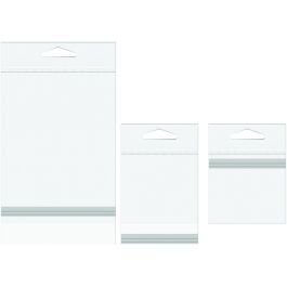 Headerbeutel Transparent 16.4x11.7cm Wiederverschließbar (100 Stück) [HB56S]