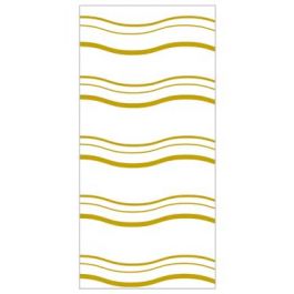 Bedruckte Beutel Welle Gold 8,9x5,1x19,1cm mit Seitenfalten (100 Stück) [CG3WV]