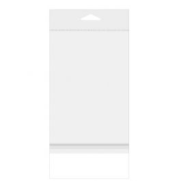 Headerbeutel Transparent 16.5x24.1cm mit Schutzverschluss (100 Stück) [HB6H9HPC]