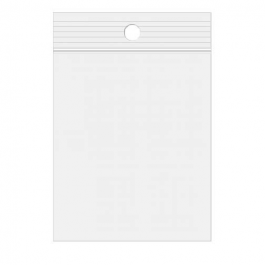 Druckverschlussbeutel mit Aufhängeloch 7x19.7cm Transparent PP 50 Mikron (100 Stück) [ZR27XL]