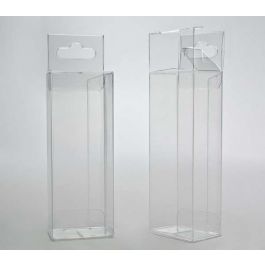 Klarsichtschachteln 3.8x2.5x10.2cm mit Aufhängeloch (25 Stück) [HFB219]