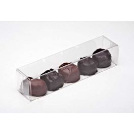 Klarsichtschachteln für 5 Pralinen 3.5x3.7x15.9cm (25 Stück) [FPB228]