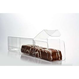 Schokoladenschachteln mit Einsatz 3.5x3.5x10.8cm Transparent (100 Stück) [CNDY196]