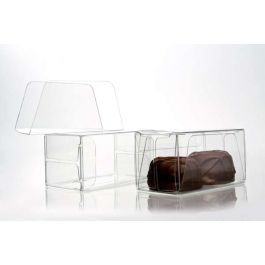 Schokoladenschachteln mit Einsatz 3.5x3.7x7cm Transparent (100 Stück) [CNDY226]