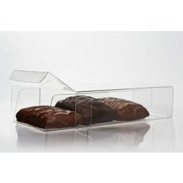 Schokoladenschachteln mit Einsatz 7x3.7x14cm Transparent (100 Stück) [CNDY230]