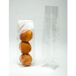 Blockbodenbeutel 4.4x4.4x21.6cm Transparent (100 Stück) [FGCC10]