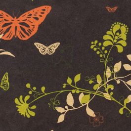 Kraftpapier Braun auf Rolle | Schmetterling / Blume (1 Rolle) [FP-IO1055]