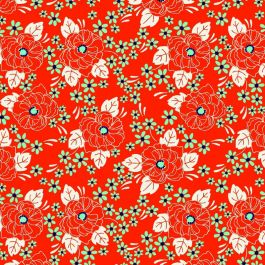Kraftpapier Weiß auf Rolle | Blumen (1 Rolle) [FP-IO1925]