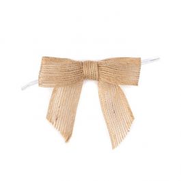Schleife vorgebunden Natur Jute 8,9 cm (25 Stück) [JBOWN]