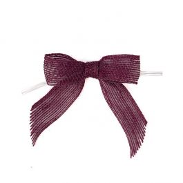 Schleife vorgebunden Rot Jute 8,9 cm (25 Stück) [JBOWR]