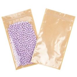 Druckverschlussbeutel Kraft mit Aufhängeloch 17.8x30.5cm (100 Stück) [HZB8KC]