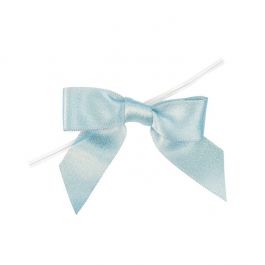 Schleife vorgebunden Metallic Ocean Blau 8,9 cm (25 Stück) [MBOWOB]