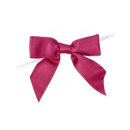 Schleife vorgebunden Metallic Hot Rosa 8,9 cm (25 Stück) [MBOWP]