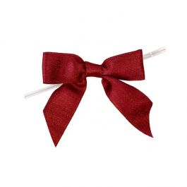 Schleife vorgebunden Metallic Scarlet 8,9 cm (25 Stück) [MBOWSC]