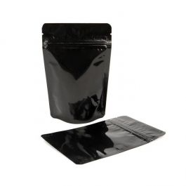 Standbodenbeutel Schwarz 13x7x20.5cm | 110 Gramm (100 Stück) [ZBGM3B]