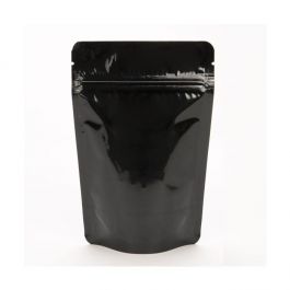 Standbodenbeutel Schwarz 10.2x6x15.2cm | 57 Gramm (100 Stück) [ZBGM2B]