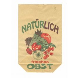 Kreuzbodenbeutel mit Obstdruck 22.5x31cm | Inhalt 2kg - 60g/m²(100 Stück) [PAK2231B]