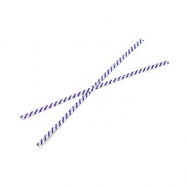 Verschluss-Streifen 15.2x0.4cm Papier Weiß/Blau gestreift (1,000 Stück) [TT6WBS]