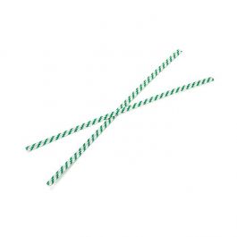 Verschluss-Streifen 15.2x0.4cm Papier Weiß/Grün gestreift (1,000 Stück) [TT6WGS]
